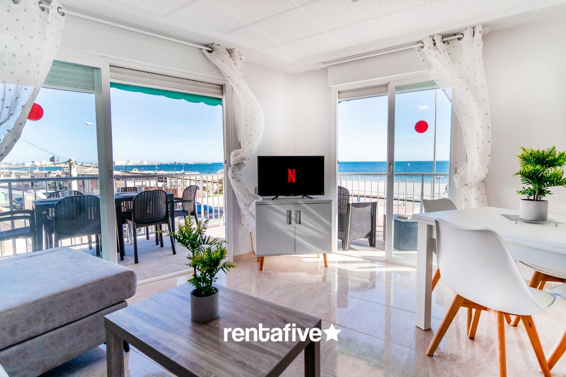Rentafive Primera Linea Terraza Reformado Santa Pola Esterno foto